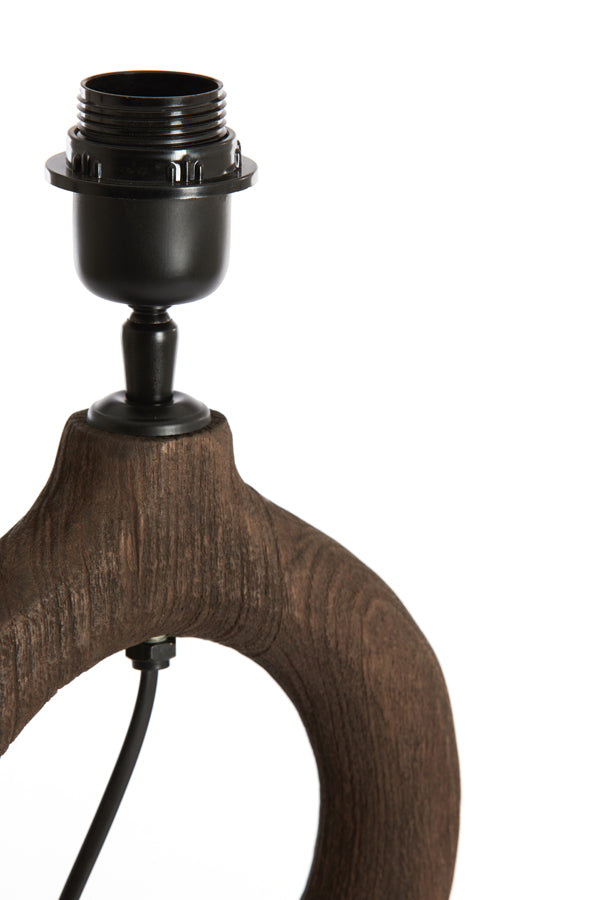 Dark Brown Matt Wood Sabuli Lamp Stand 17x20x57 cm