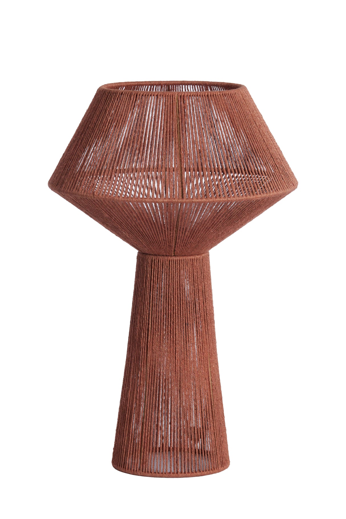 Brick Red Fugia Jute Table Lamp 36x57 cm