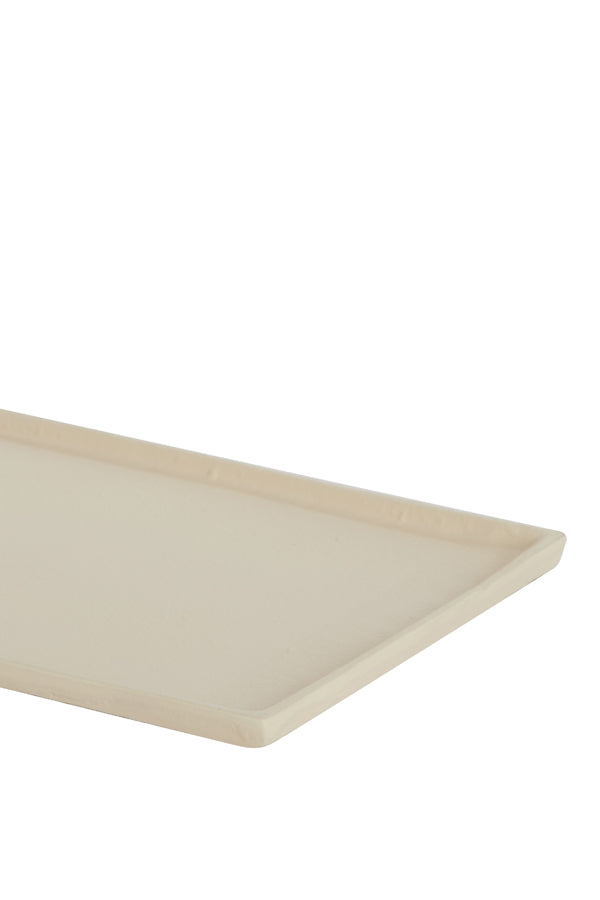 Elegant Maes Cream Serving Platter 49x19x1 cm