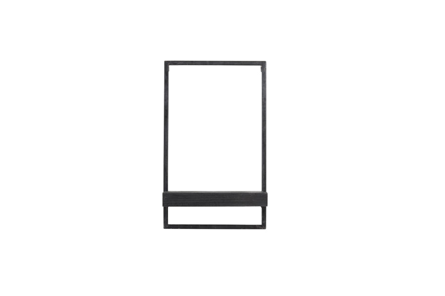 Maddison Wood Matte Black Wall Shelf 30x15x50 cm
