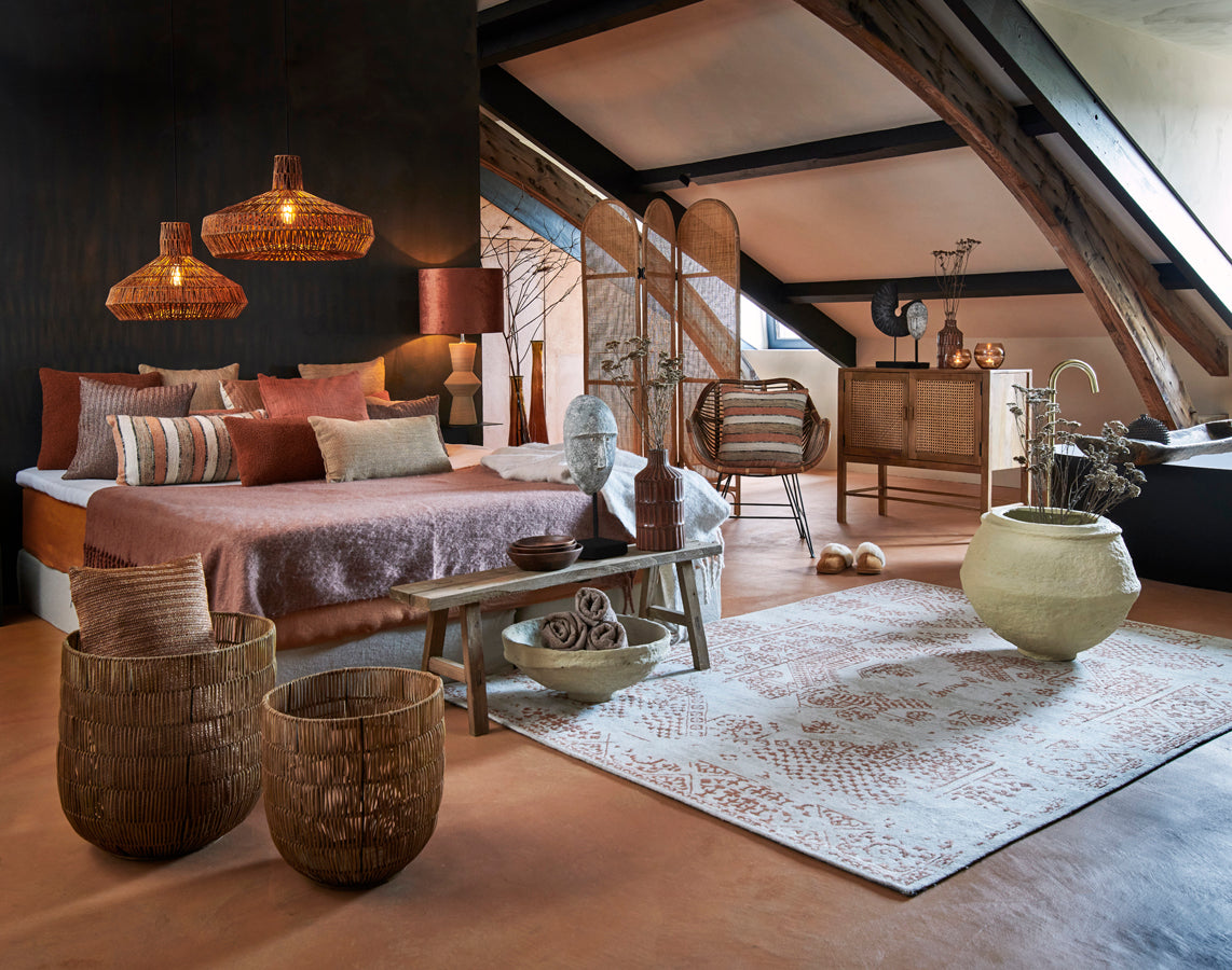 Rustic Ceramic Lamp Base in Warm Earthy Tones