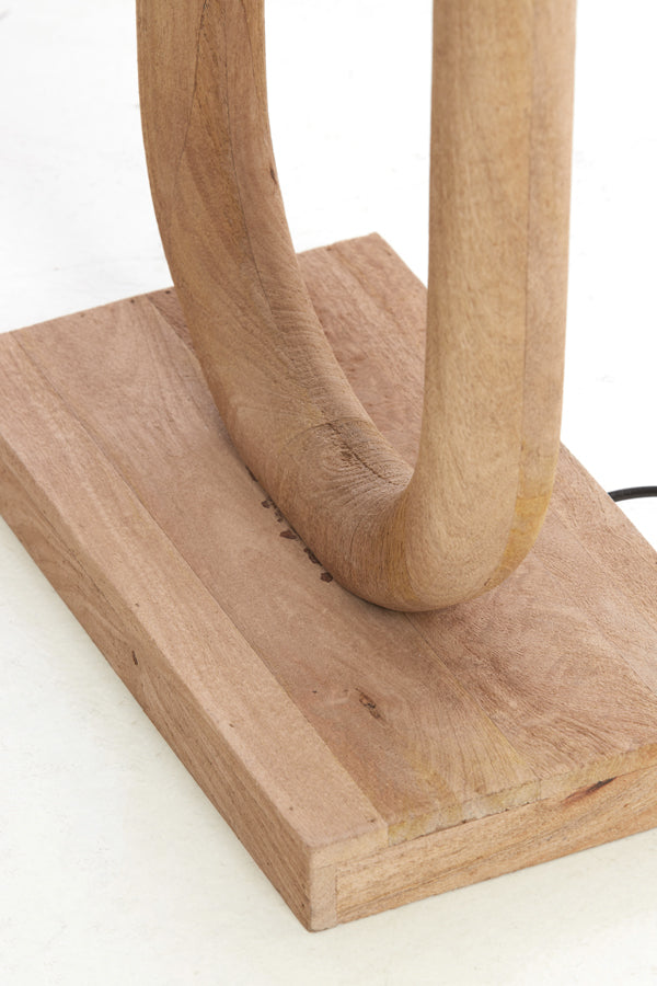 Rustic Elegance: Wooden Floor Lamp 35x20x119 cm