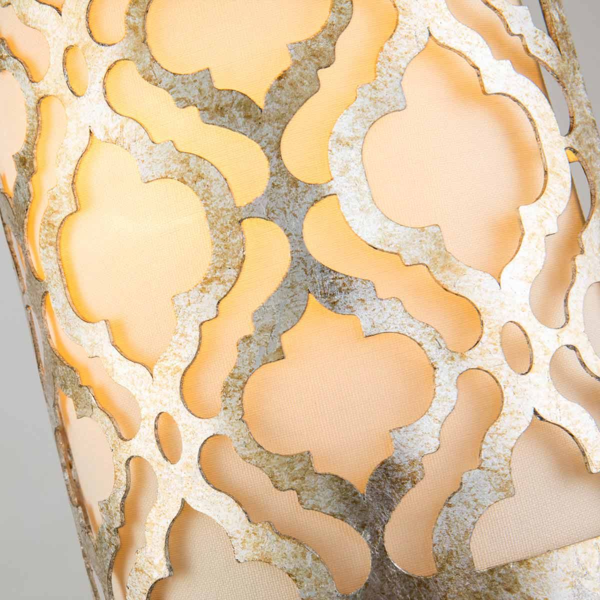 Arabella Distressed Gold Wall Sconce with Cream Linen Shade