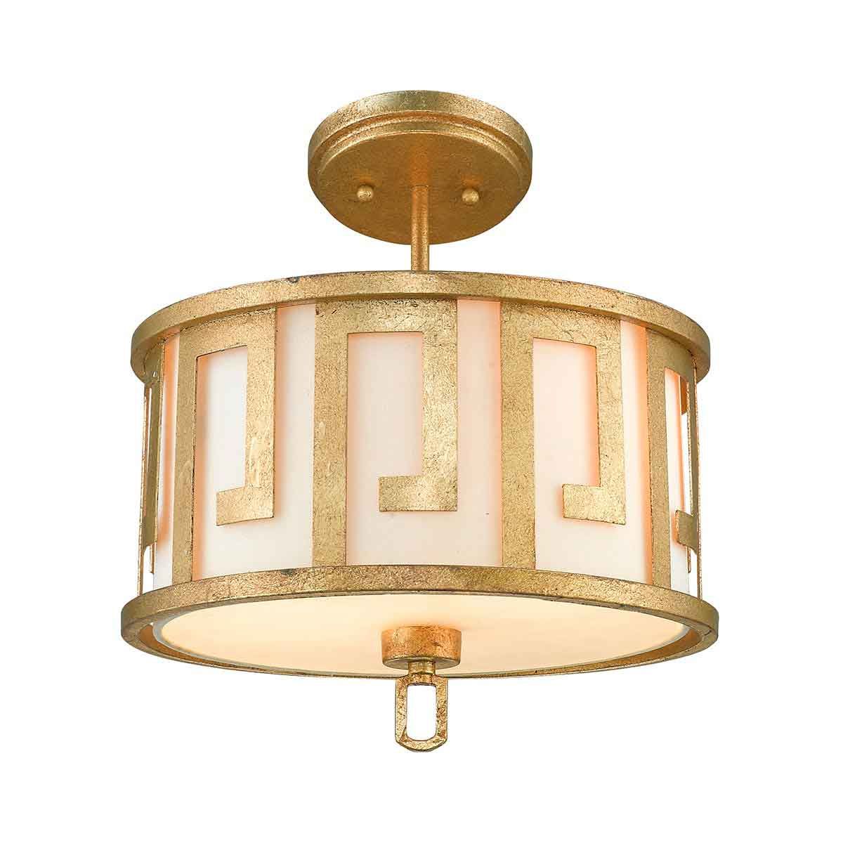 Nola Lemuria Medium Pendant Light - Distressed Gold Finish