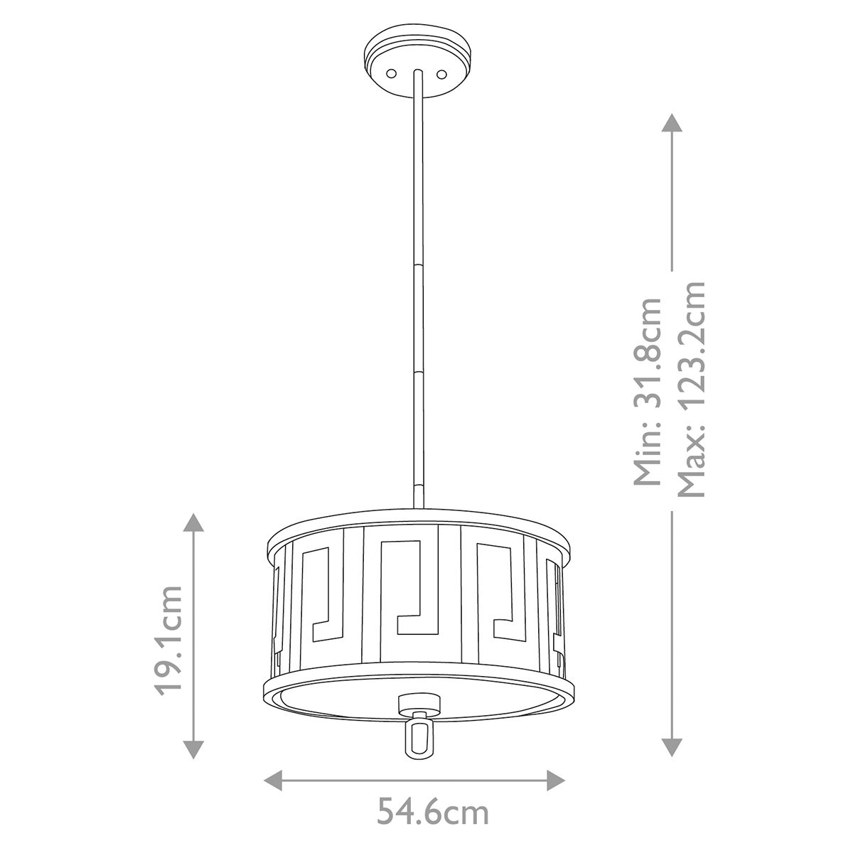 Nola Lemuria Medium Pendant Light - Distressed Gold Finish