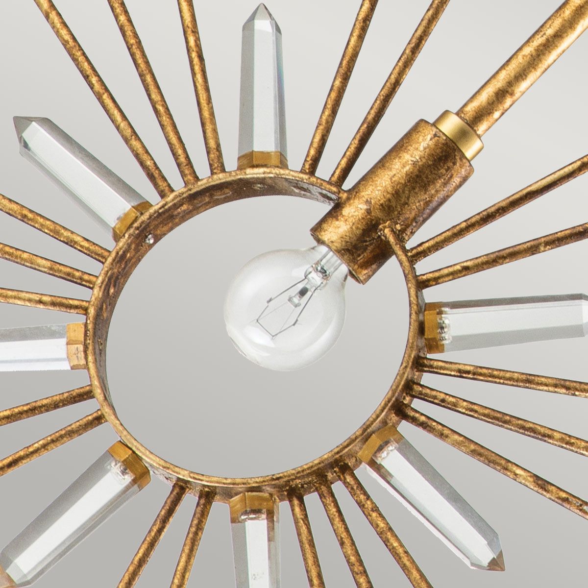 Sun King 1lt Pendant - Gold Leaf Gold Leaf