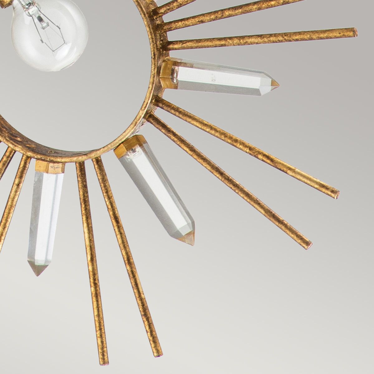 Sun King 1lt Pendant - Gold Leaf Gold Leaf