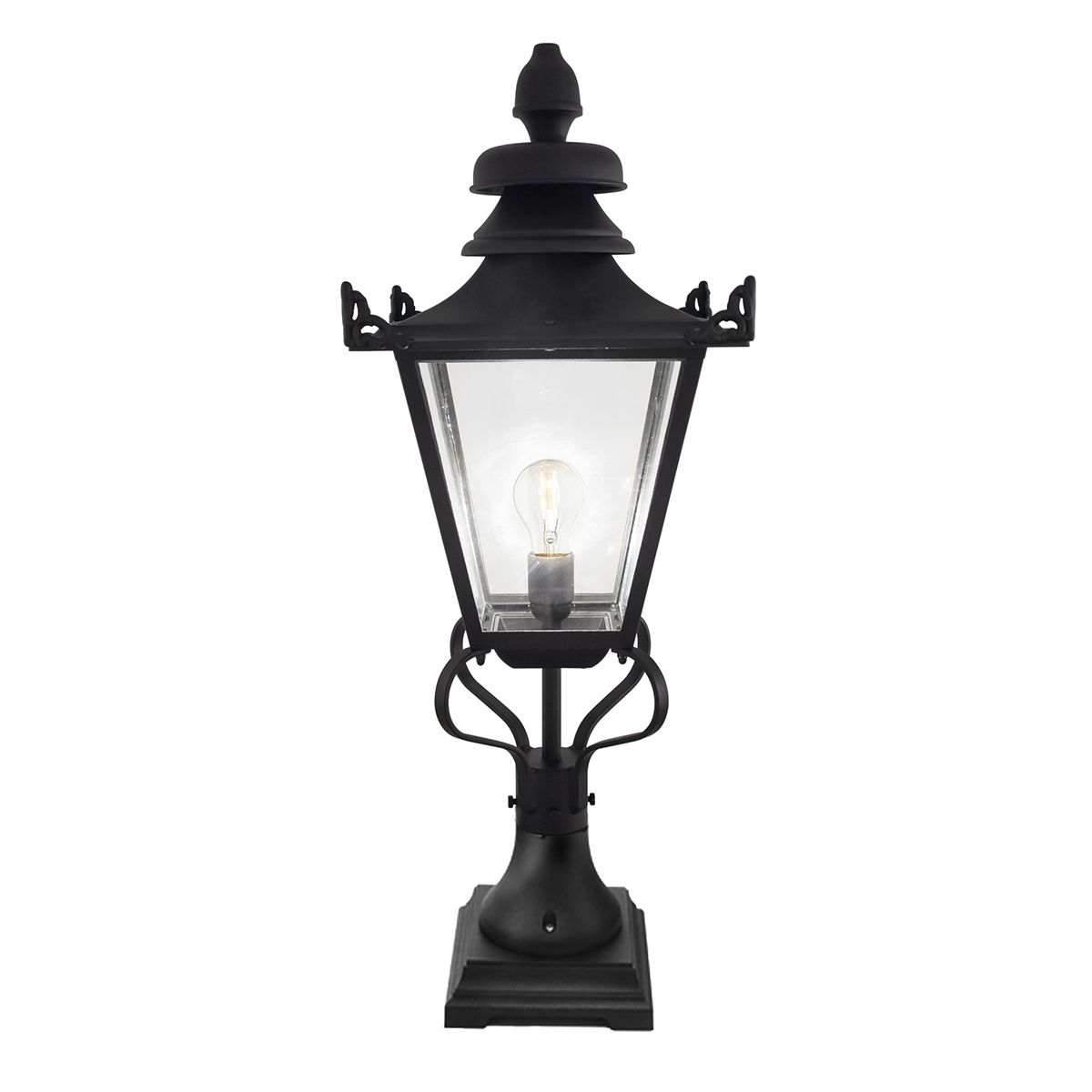 Grampian Vintage-Style Outdoor Pedestal Lantern