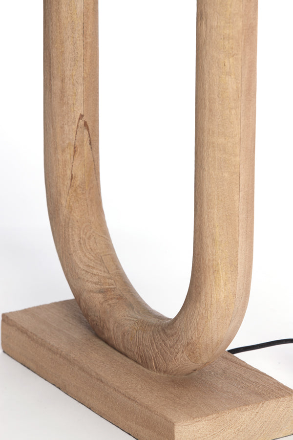Natural Wood Lamp Base, 20x12x44 cm, Paceco Collection