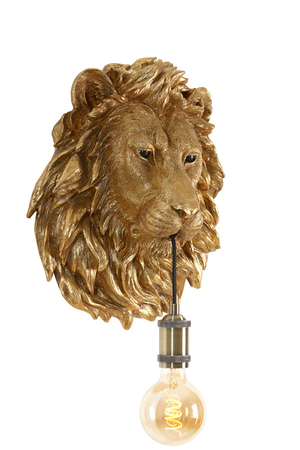 Antique Bronze Lion Wall Sconce 33.5x19x40.5 cm