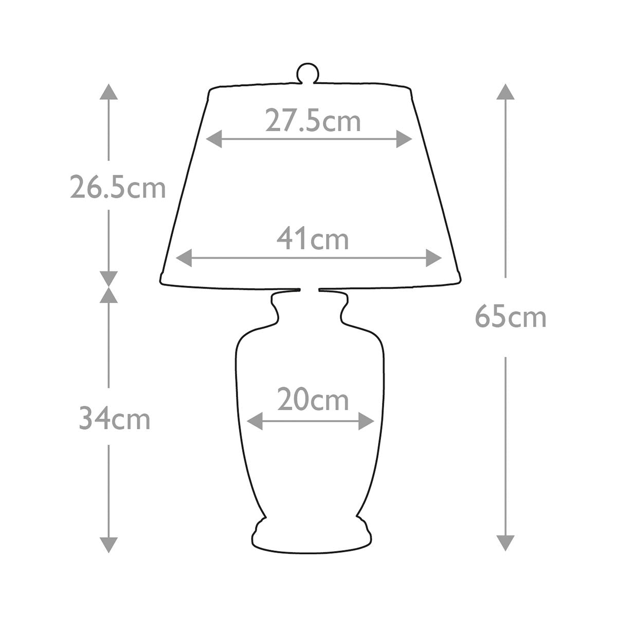 Blue Porcelain Lamp with Gold Birds and Berries - Shade Included