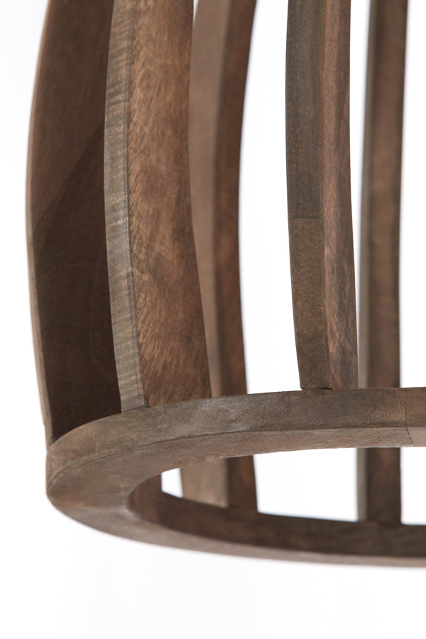 Warm Wood Pendant Light - Chocolate Brown (38x46 cm)