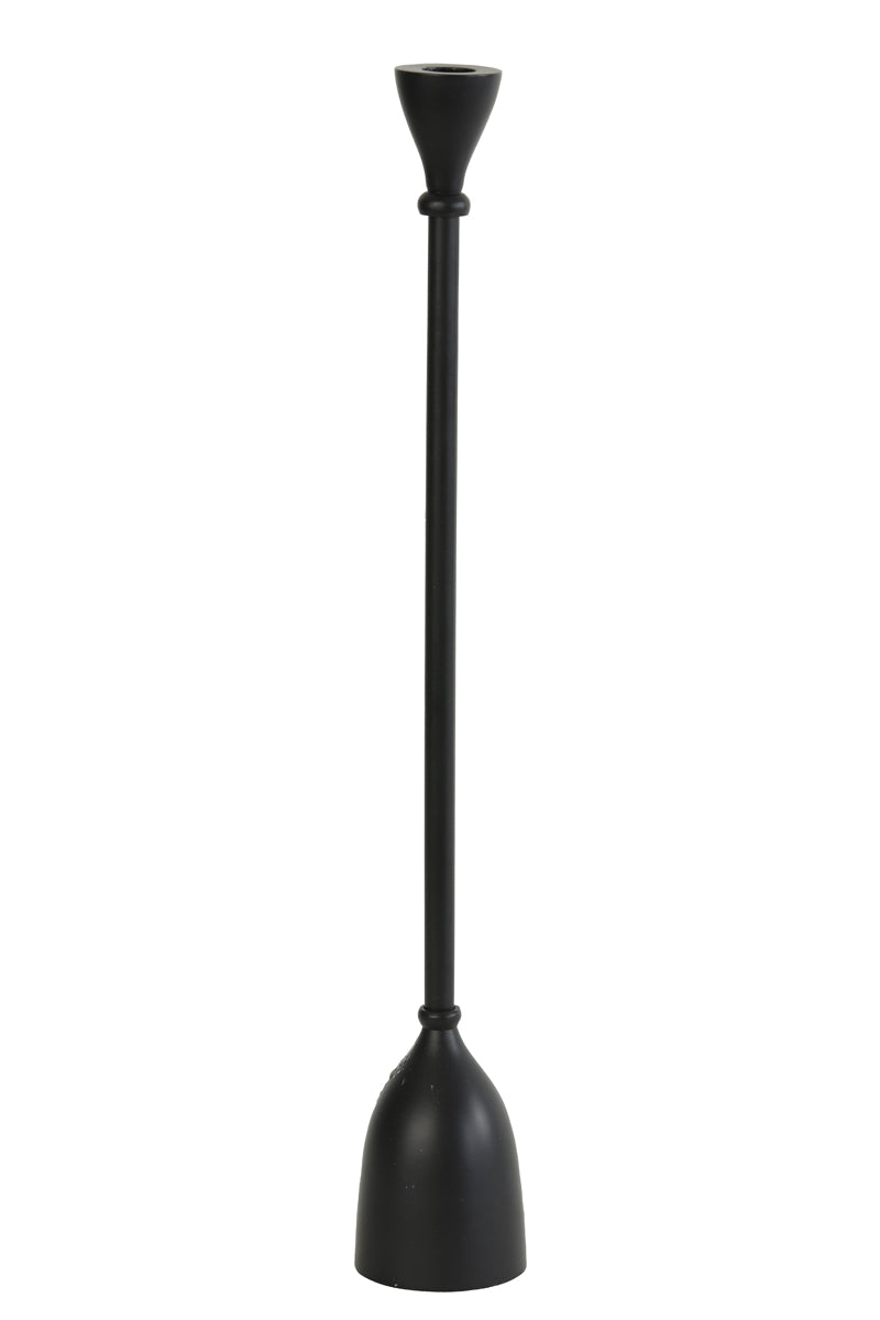 Elegant Black Candle Holder | 50 cm Height | Sophisticated Decor Piece