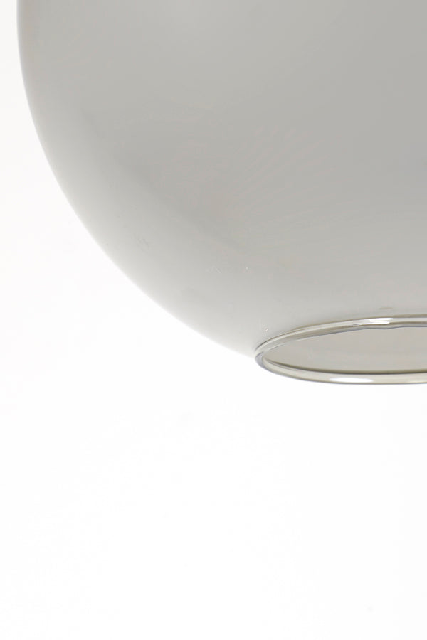 Elegant Black and Smoked Glass Hanging Lamp 25x22.5 cm