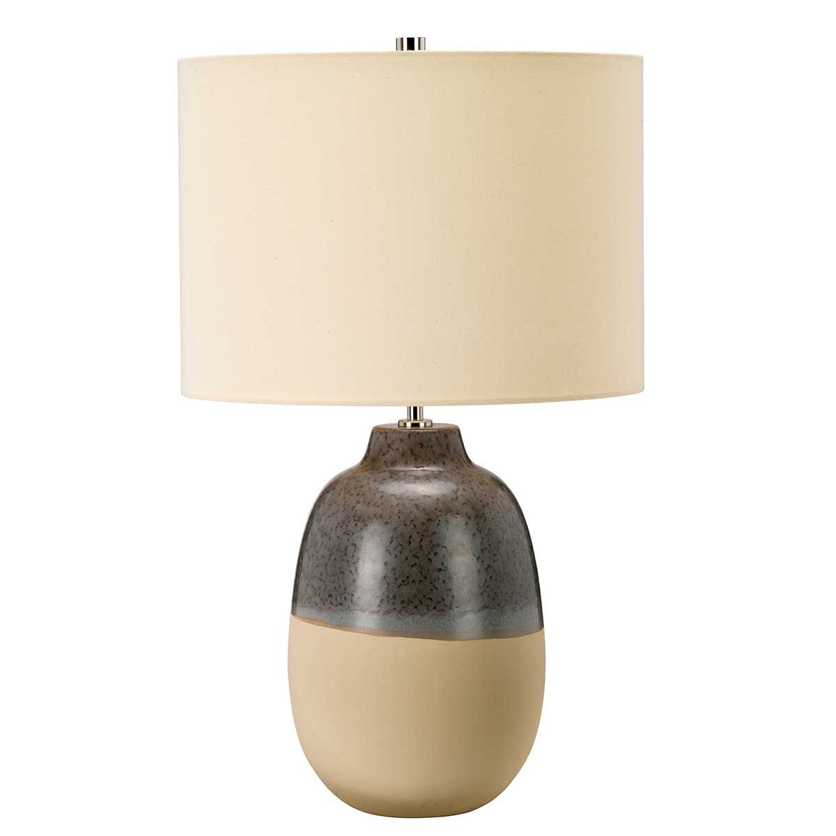 Grange Park Ceramic Table Lamp with Cream Faux Silk Shade