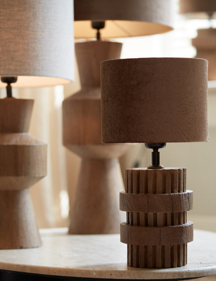 Lubis Brown Lampshade - Cylindrical 25x25x18 cm
