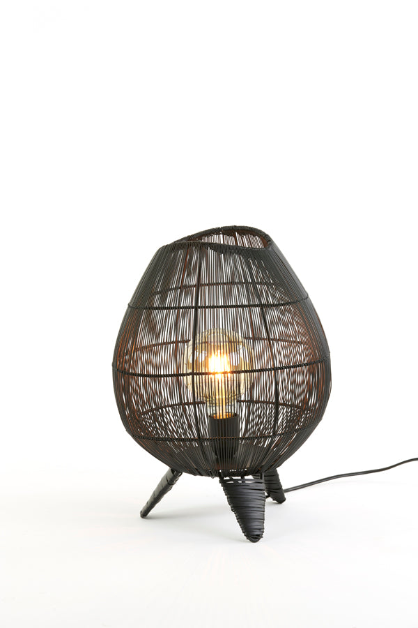 Sleek Yumi Black Table Lamp, 28x37 cm