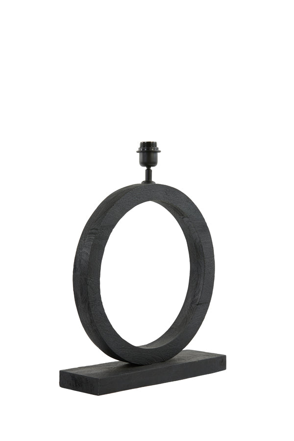 Black Matte Tinar Wood Lamp Base, 41x13x55 cm