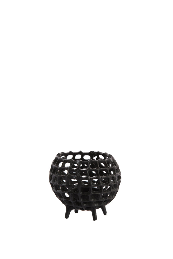 Mirage Black Tealight Holder Ø10x9 cm