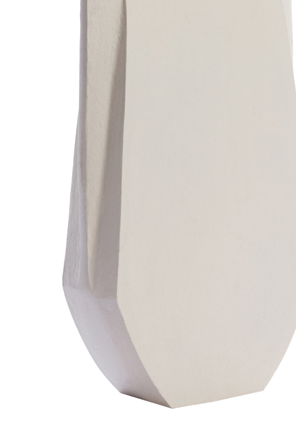 Elegant Makaha Cream Vase: 25x8x51 cm Artistic Design