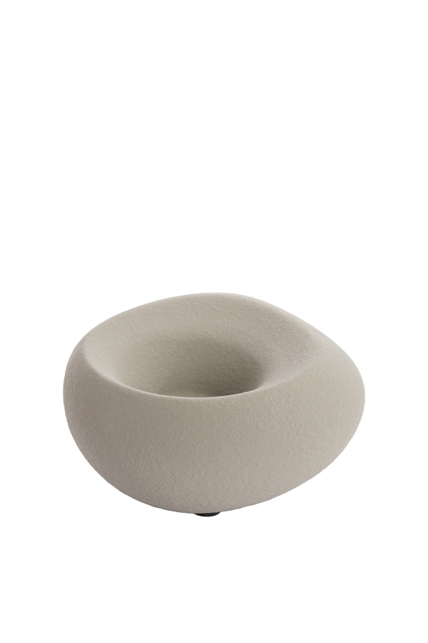 Grey Alka Ceramics Tealight Holder - 16x16x9 cm.