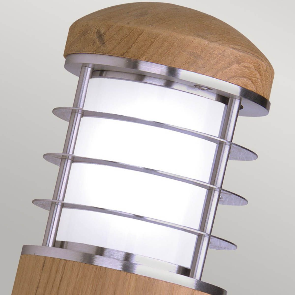 Poole 1 Light Wall Light Teak and Stainless Steel