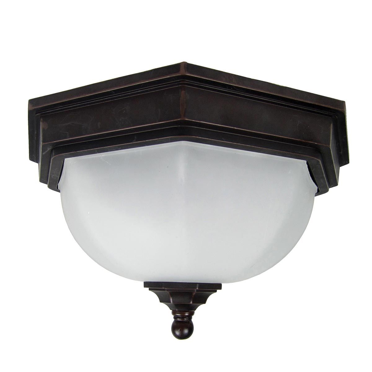 Fairford 1 Light Flush Lantern Old Bronze
