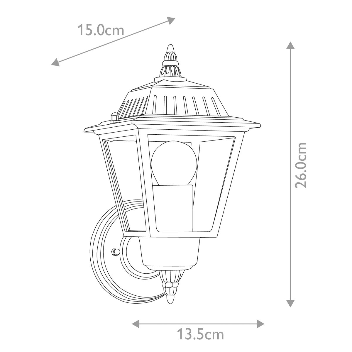 Highnam 1 Light Wall Lantern Weathered Bronze