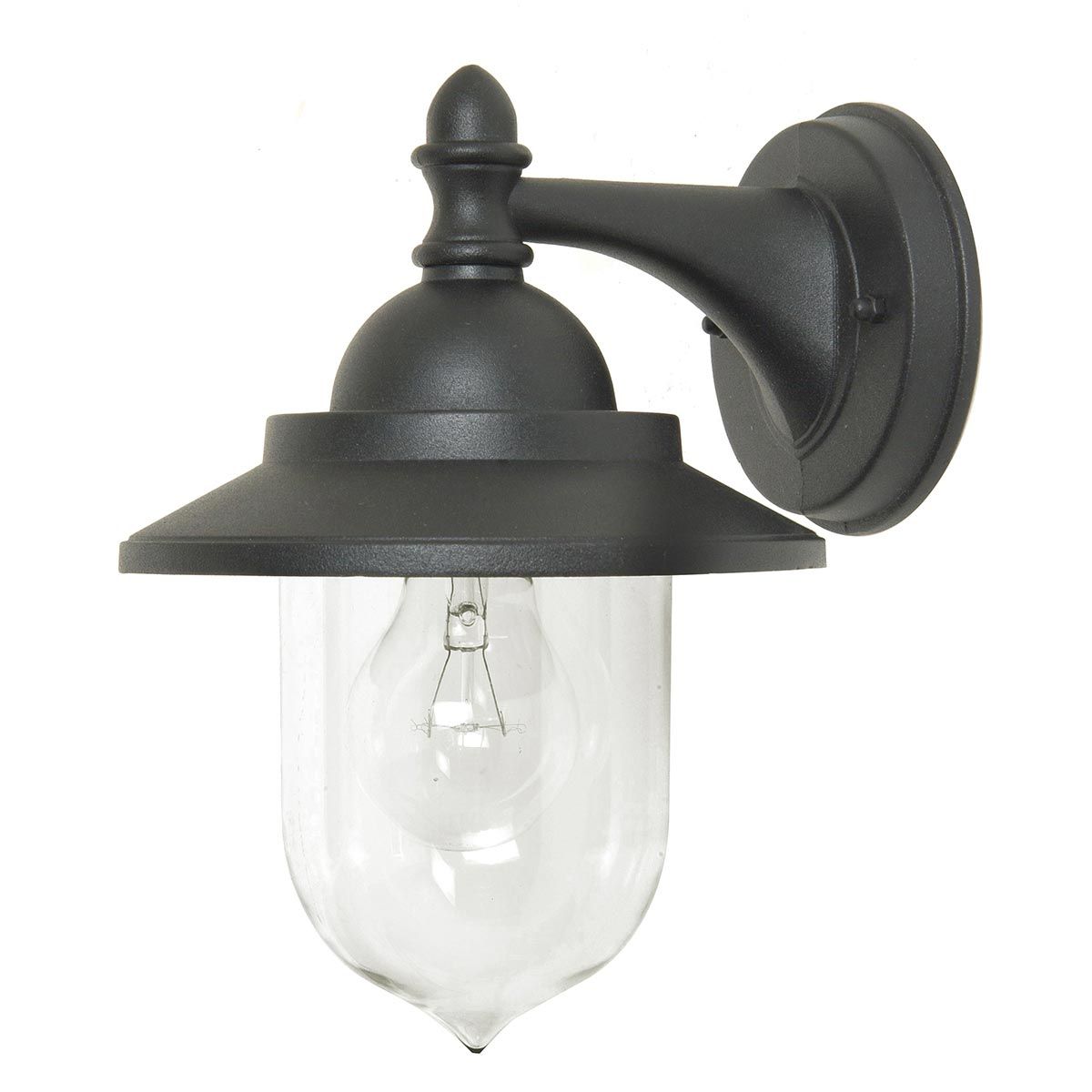 Sandown 1 Light Wall Lantern Black