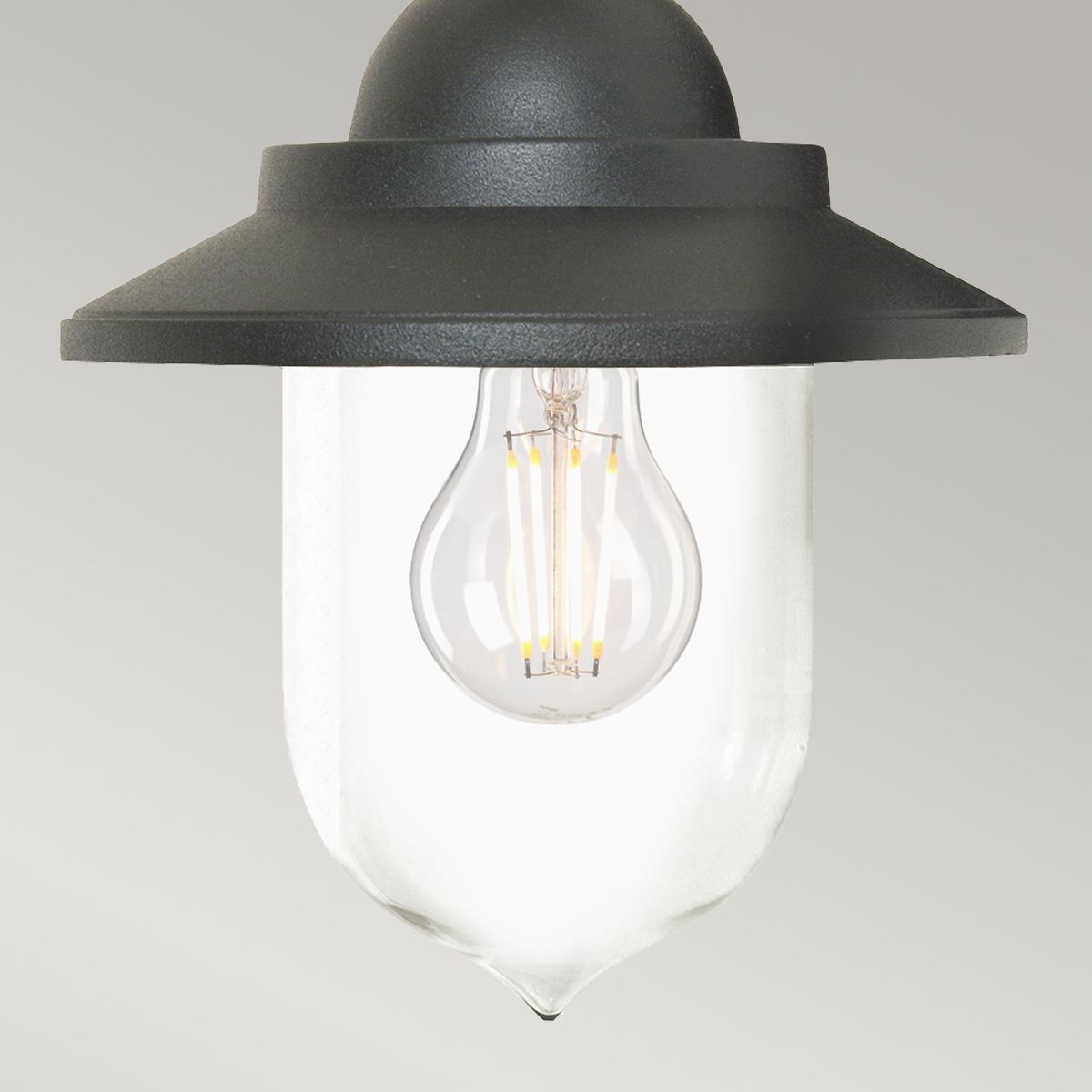 Sandown 1 Light Chain Lantern Black