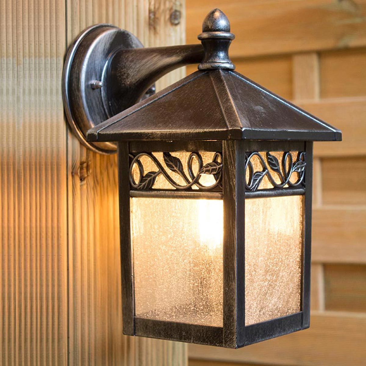 Winchcombe 1 Light Wall Lantern Black/Silver
