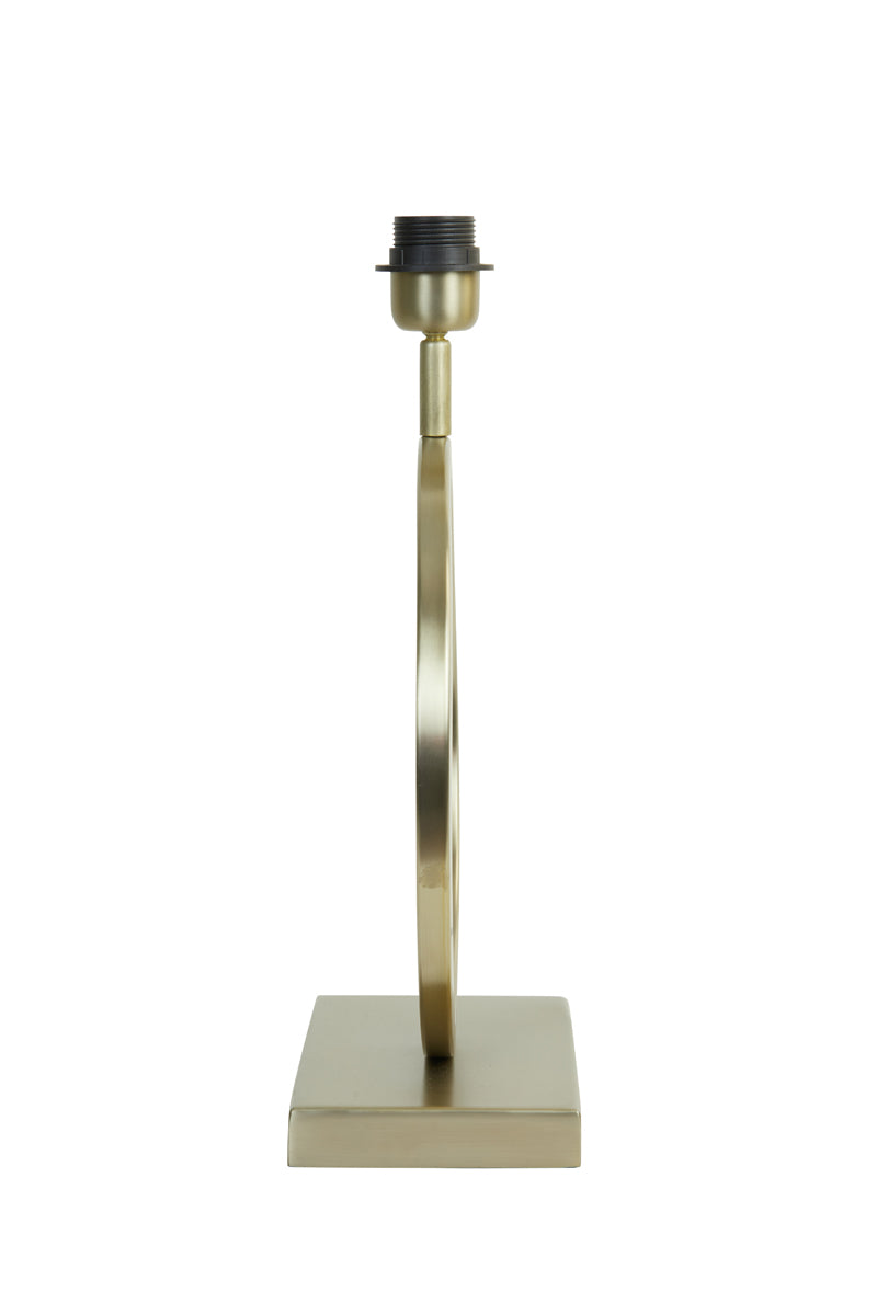 Elegant Light Gold Lamp Base with Textured Design - 30x13x37 cm