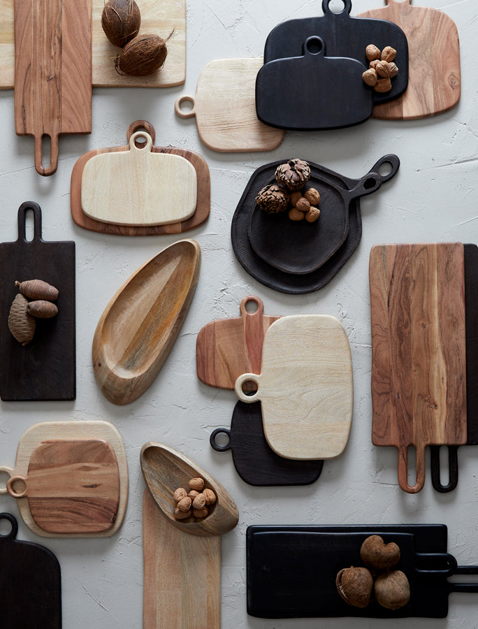 Rustic Dark Brown Azoia Wood Cutting Board 50x19.5x1.5 cm