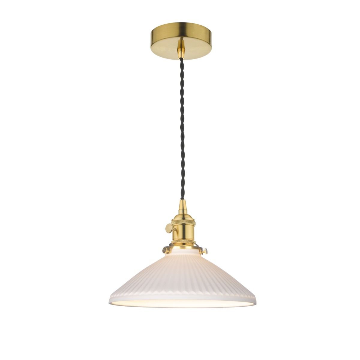 Accessories Easy Fit White Shallow Ceramic Shade 23cm