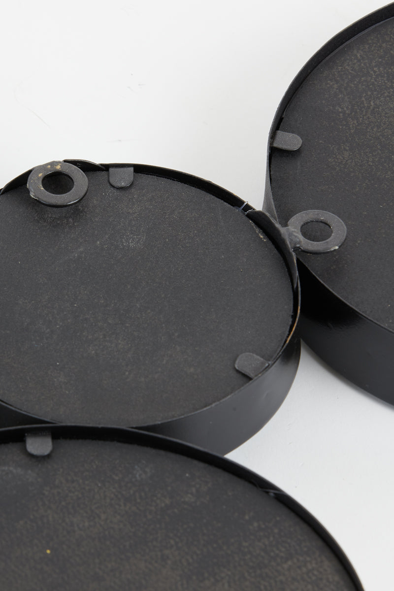 Cielo Circles Black Matte Mirror 127x3.5x64.5 cm