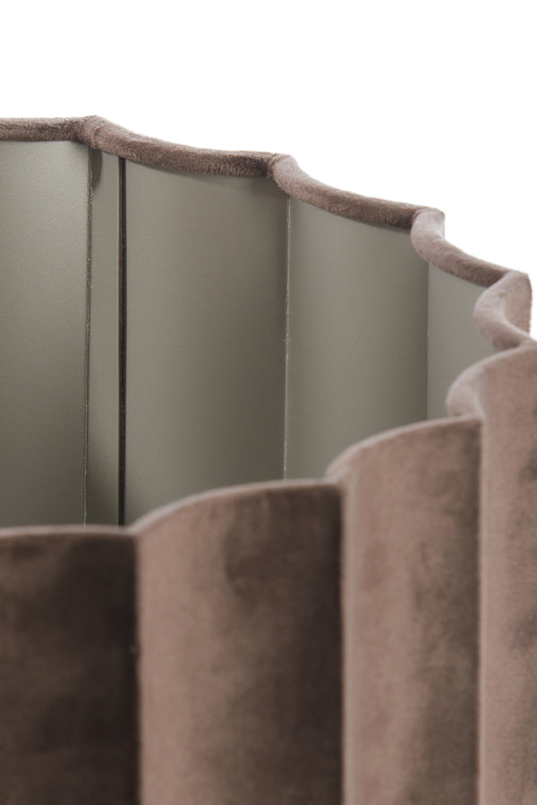 Velvet Dark Brown Cylindrical Shade - 25x40 cm Disli Design