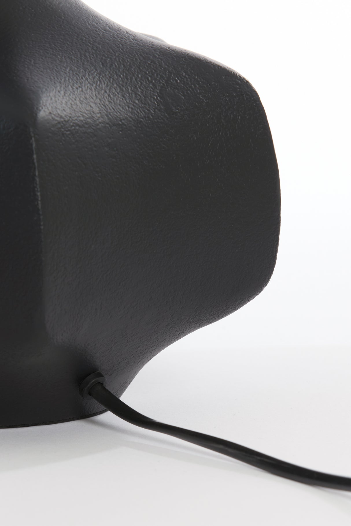 Sleek Matt Black Barrel Lamp Base 19x25 cm