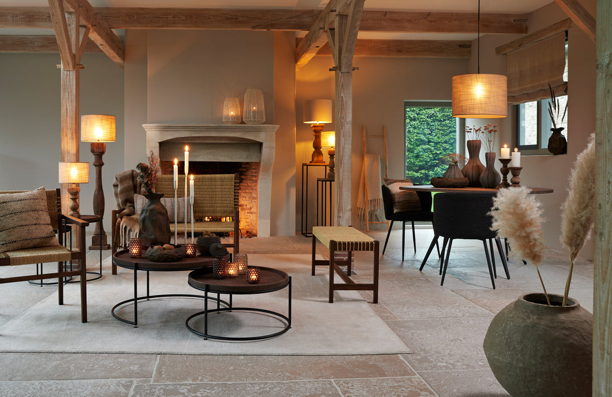 Caden Beige 50x38 cm Cylindrical Shade