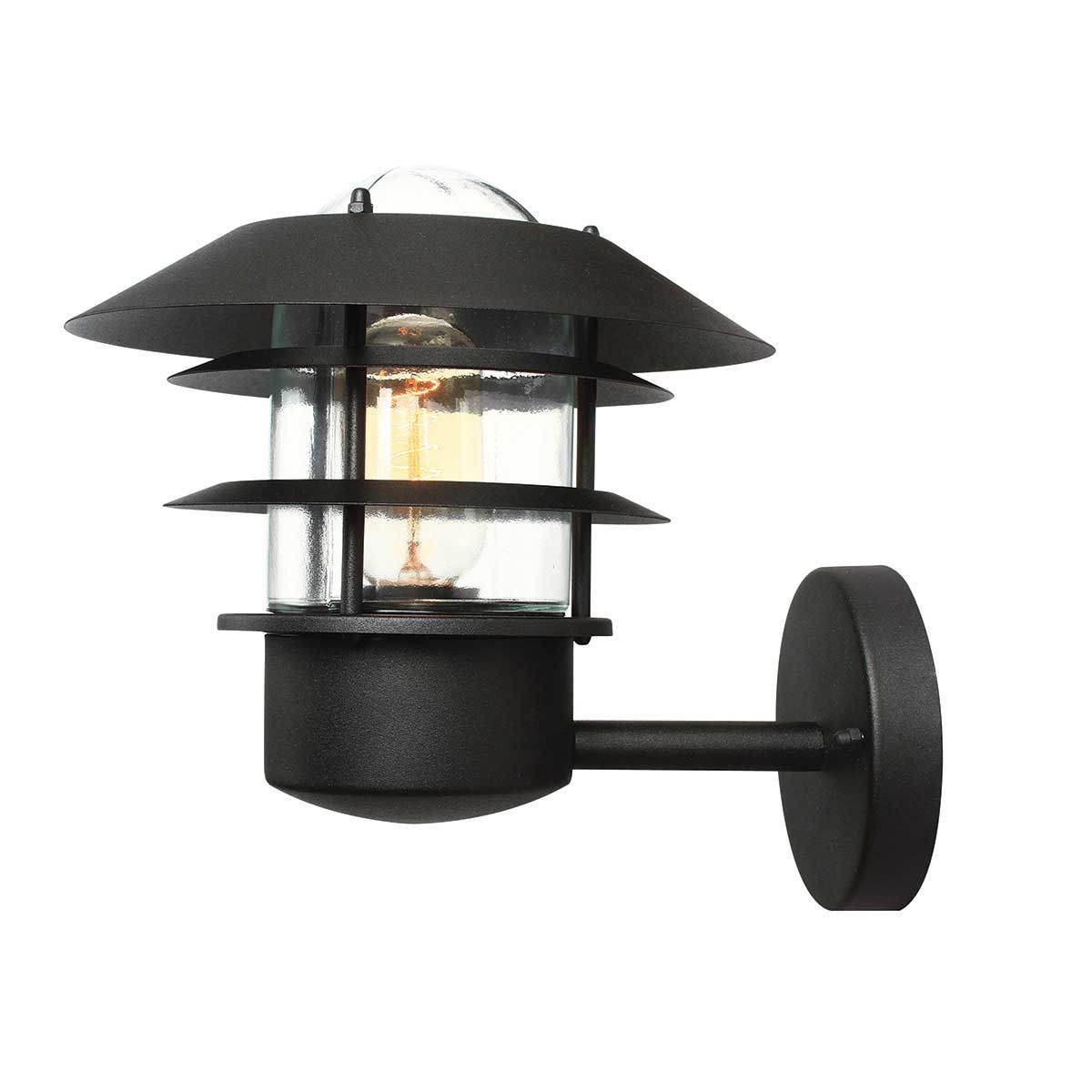 Helsingor Coastal Wall Lantern - Matte Black Finish