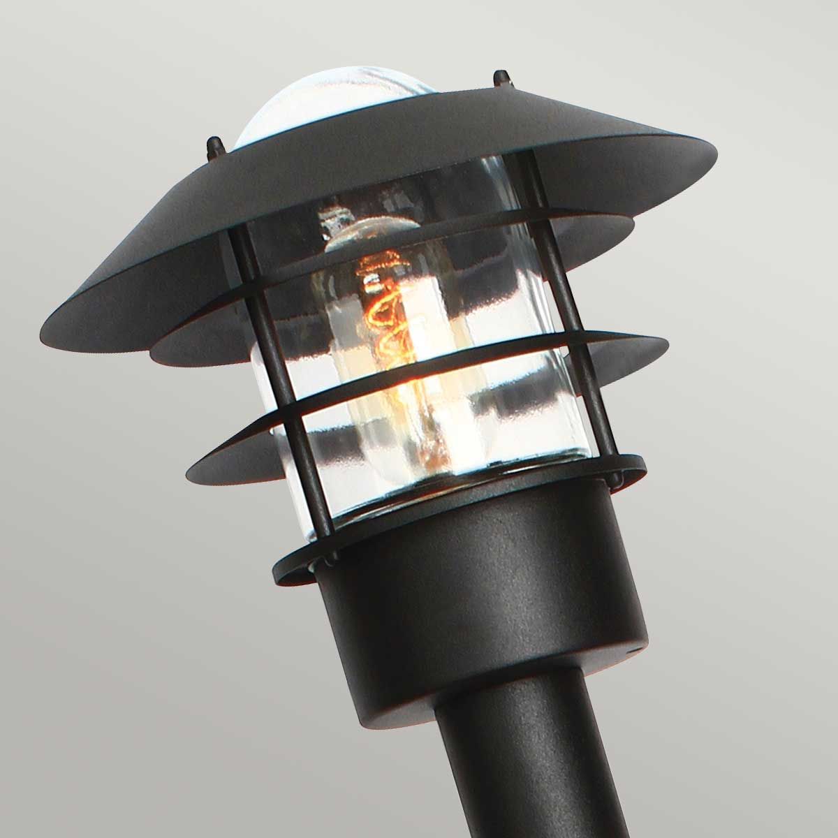 Helsingor Coastal Bollard Lantern - Black Finish