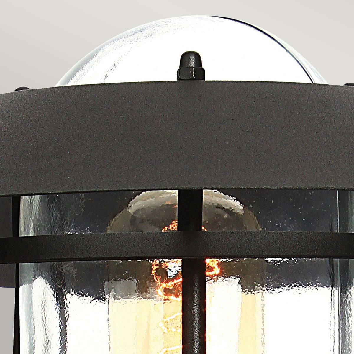 Helsingor 1 Light PIR Pedestal Lantern Black