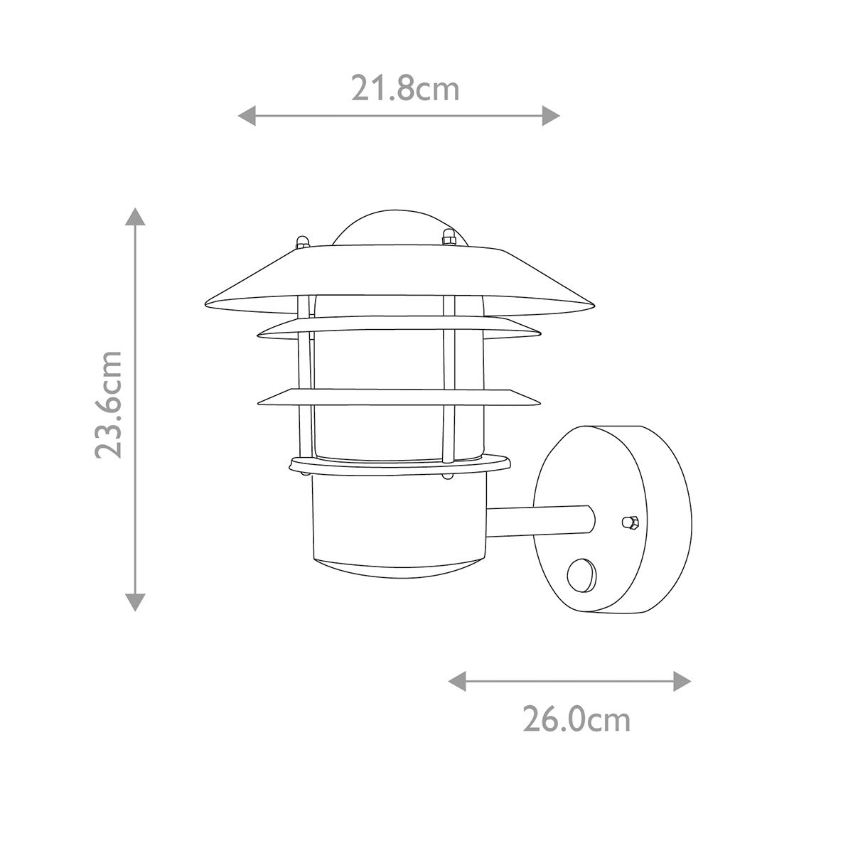 Helsingor PIR Outdoor Wall Lantern in Sleek Stainless Steel