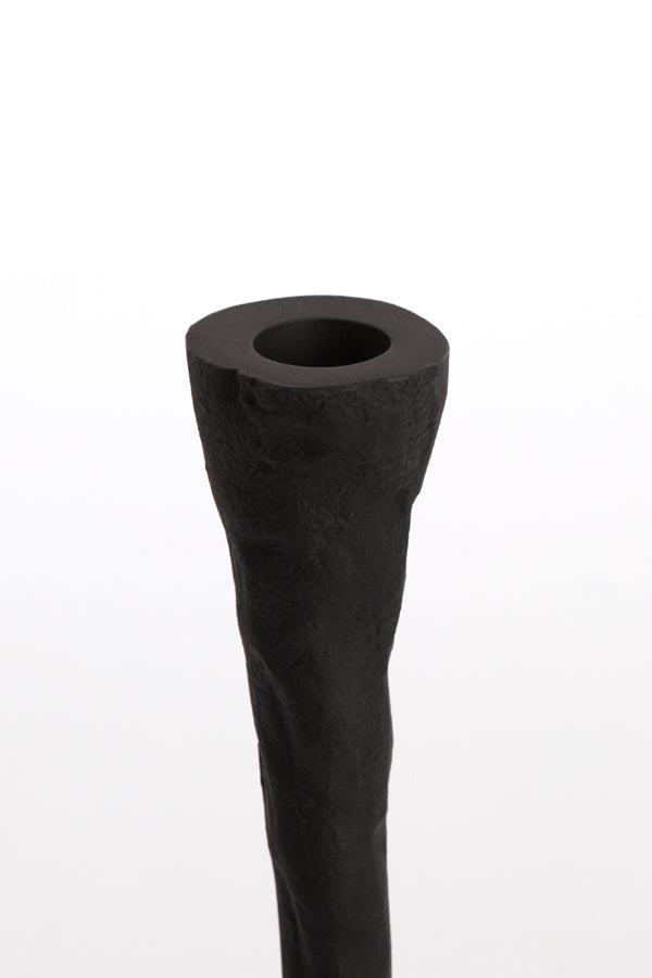 Matte Black Solamaza Candle Holder - 9x12 cm