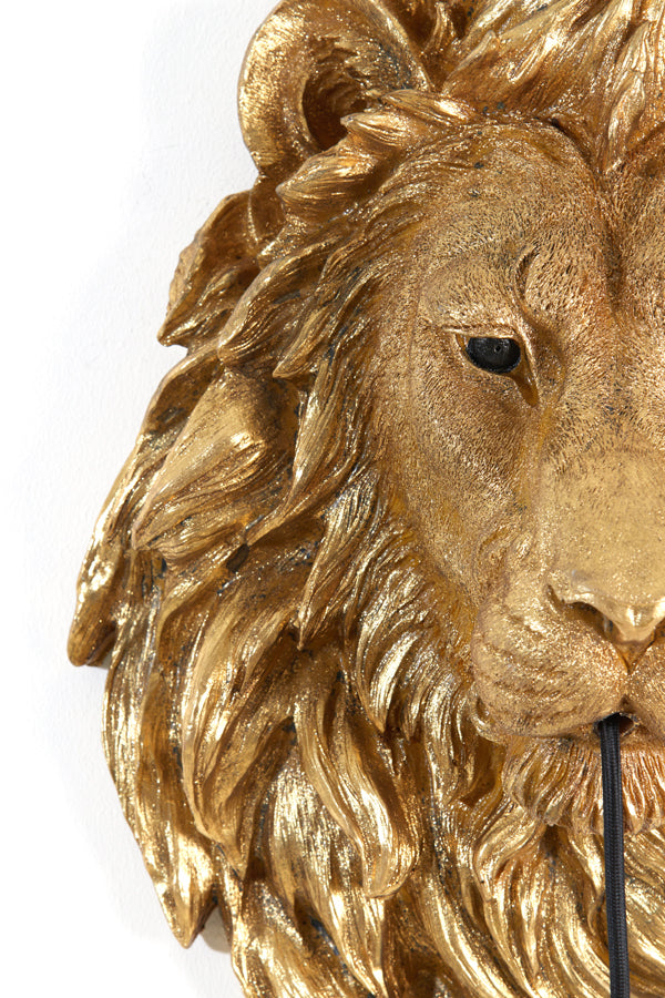Antique Bronze Lion Wall Sconce 33.5x19x40.5 cm