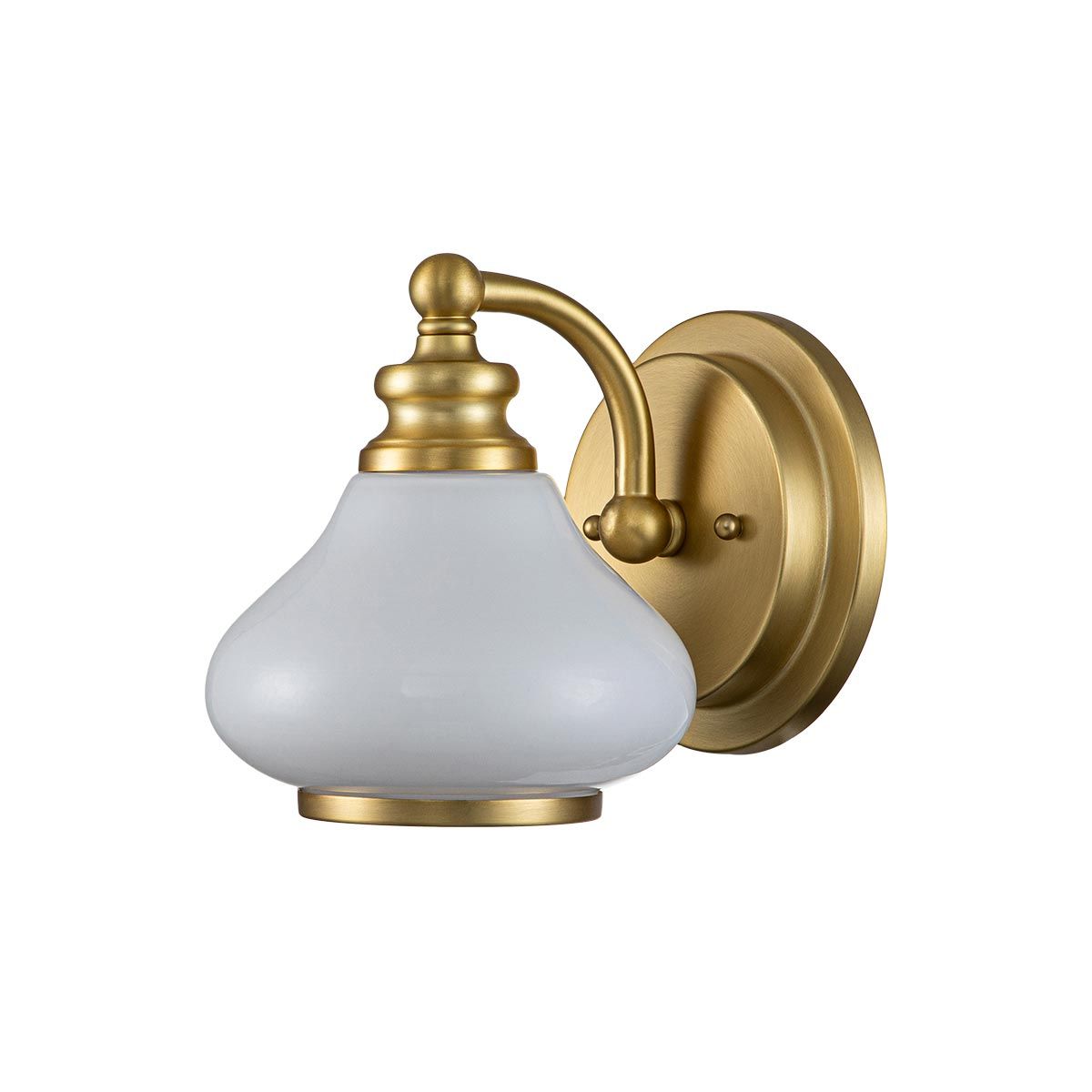 Ainsley Brass Elegance: 1-Light Wall Sconce
