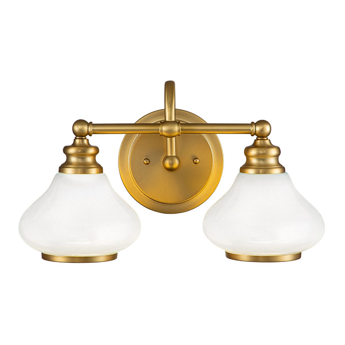 Ainsley Dual Light Fixture in Brushed Brass Finish