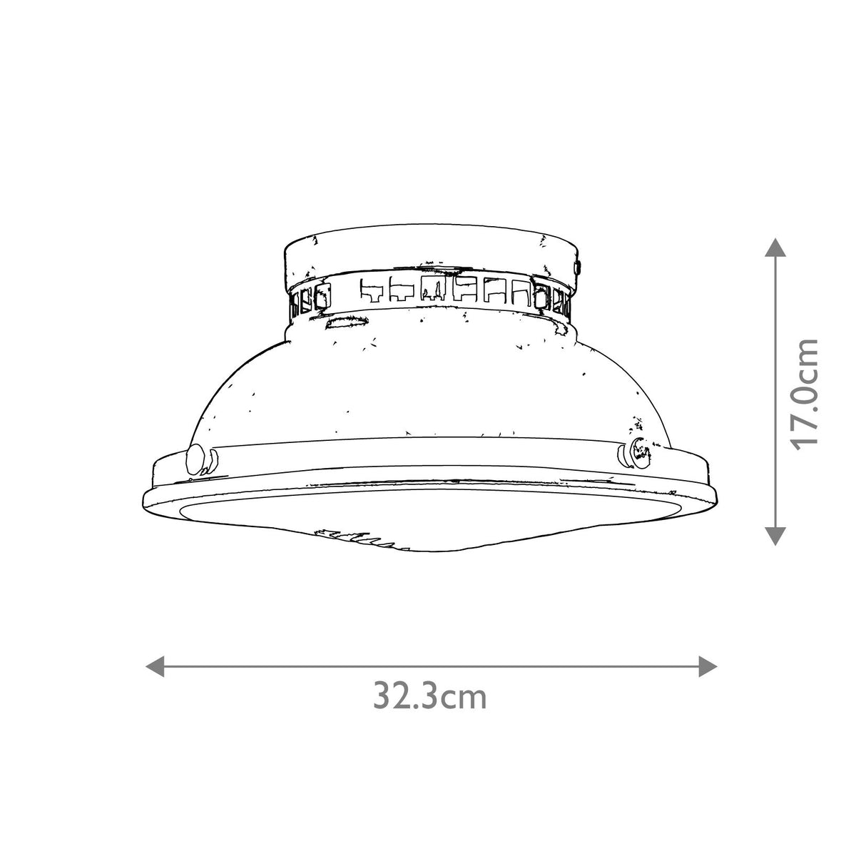 Amelia 2lt Flush Light Polished Chrome