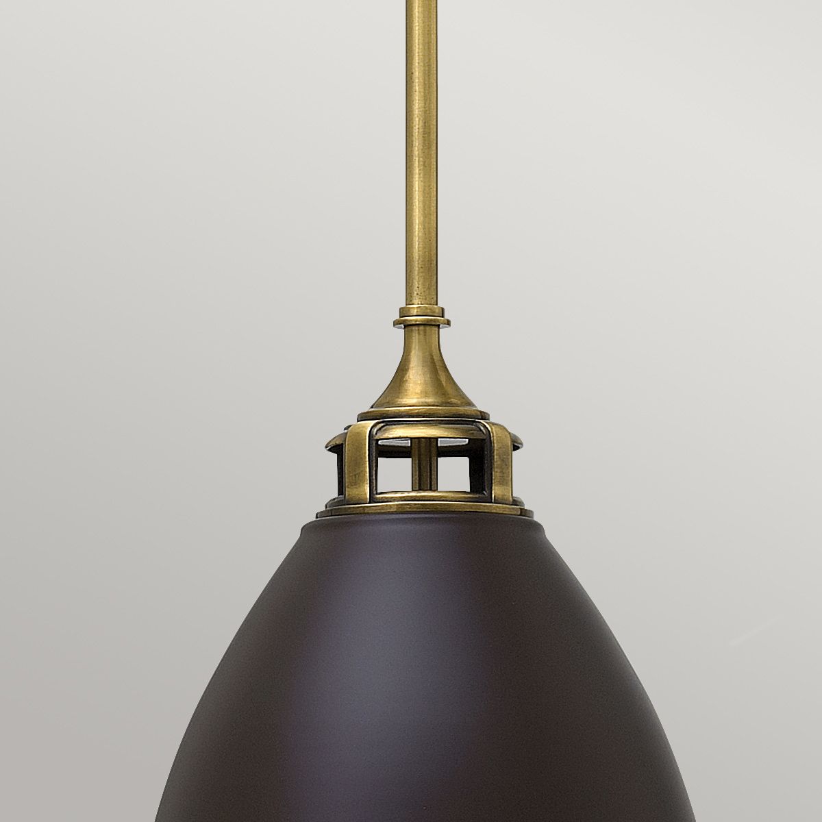 Amelia Vintage Bronze Pendant with Etched Opal Glass Dome