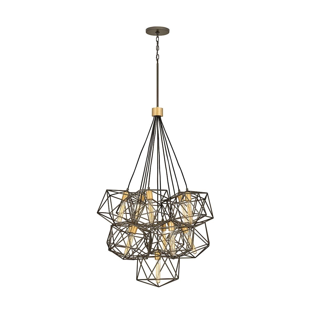 Astrid Geometric Elegance 11-Light Pendant Cluster