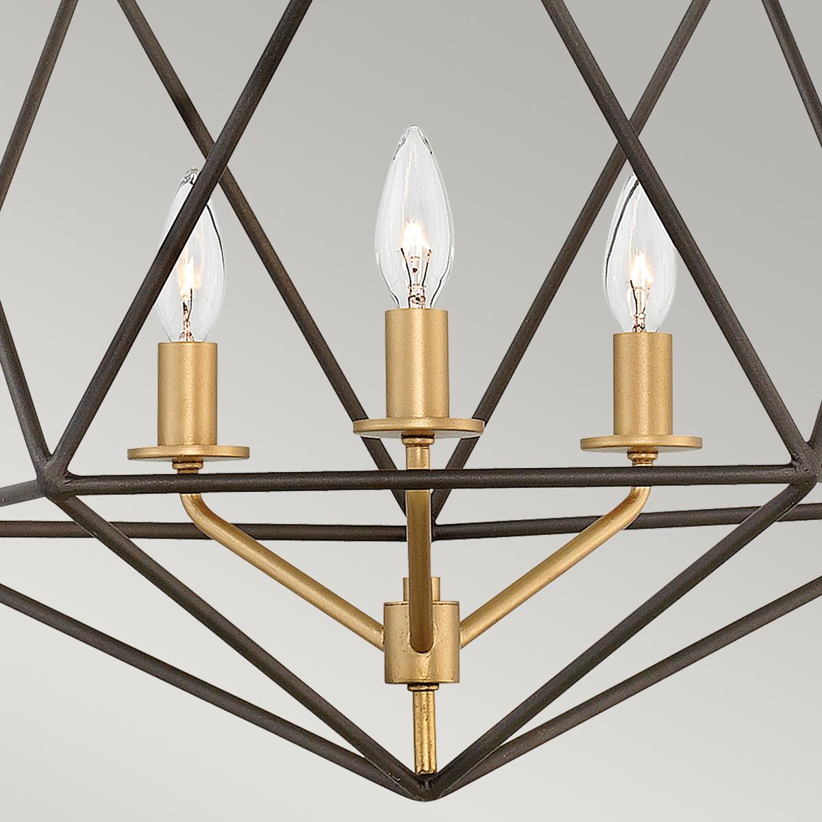 Astrid Geometric Bronze Pendant Light Fixture